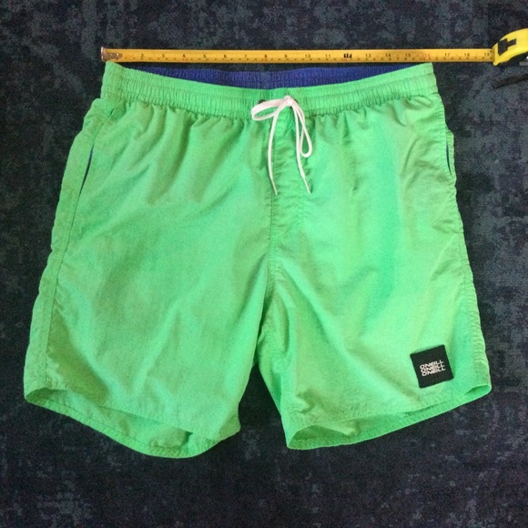 O'Neill Swim Sports Shorts Neon Green Hyperdry Lined - Picture 2 of 12